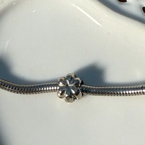 925 Sterling silver floral charm spacer bead